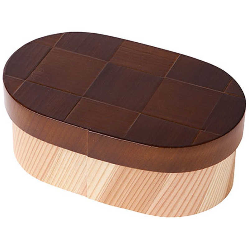 ヤマコー　てまひま工房 modern弁当箱網代 チョコブラウン　YAMACO78566