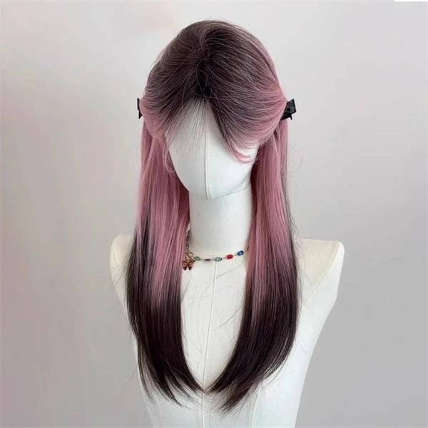 ウィッグ メッシュ レディース フルウィッグ ロング 前髪あり 可愛い かわいい 大人用 コスプレ ロリータ ゴスロリ コスチューム 原宿風 仮装 超自然 かつら wig Lolita 小顔 文化祭