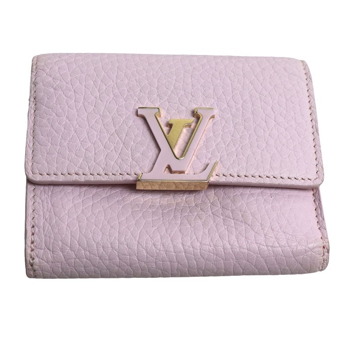 LOUIS VUITTON ルイ・ヴィトン ポルトフォイユ・カプシーヌXS 三つ折り財布 ピンク M81420 IC レディース 中古
