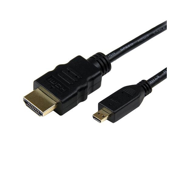 （まとめ）StarTechハイスピードHDMIケーブル イーサネット対応 1.8m HDMI（オス）-HDMI Micro（オス） ブラック HDMIADMM6 1本3セット