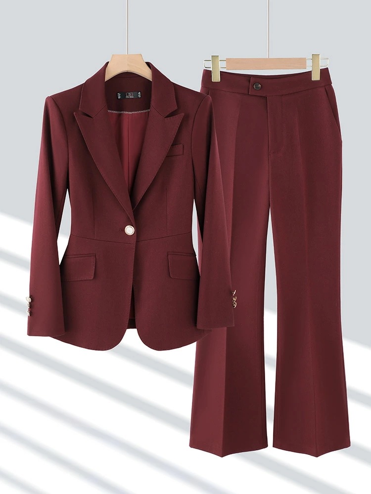 スーツセット 女春秋用 小柄 女性用ビジネスウェア カジュアル 正装 ファッション