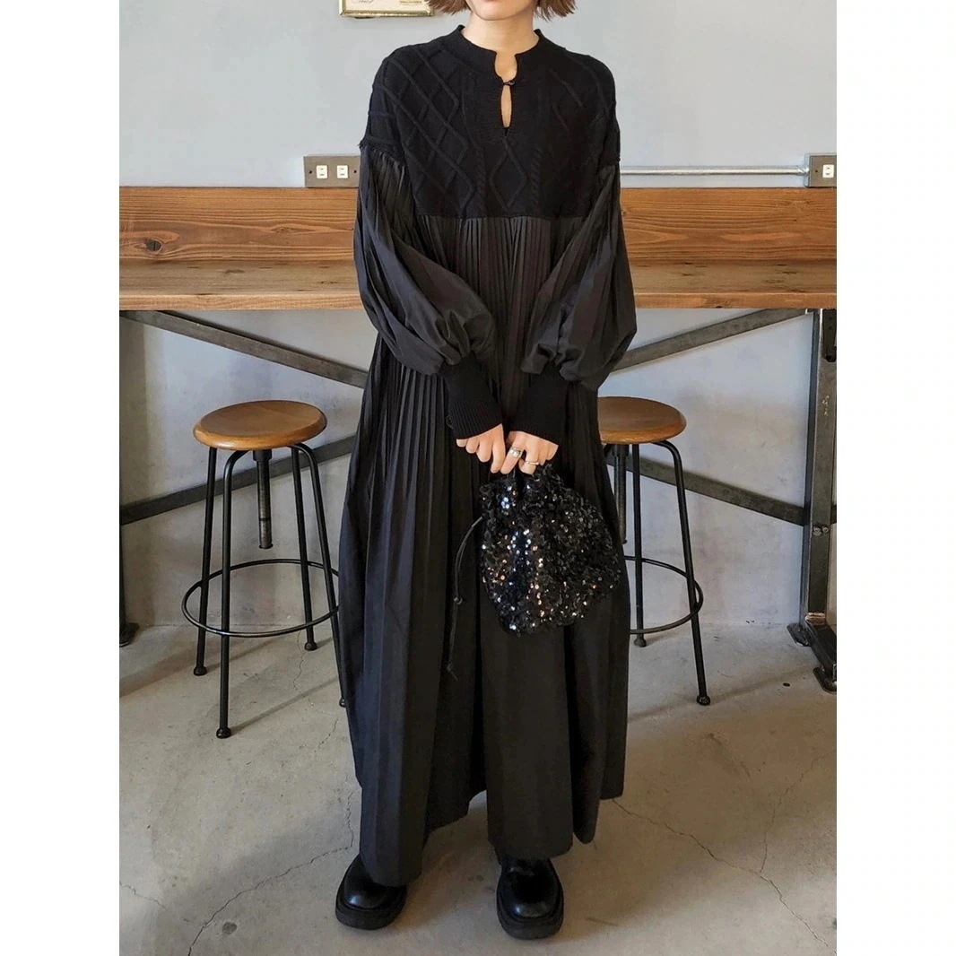 【急速出荷!】春 ワンピース ゆったり 着痩せ 長袖 ロングワンピース ワンピース レディース