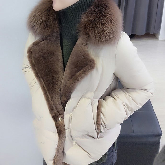 中綿ジャケット レディース ライダース風 ムスタンジャケット ダウン ショート丈 フェイクファー ポケット バイカラー アウター もこもこ ミディアム丈 オーバーサイズ 韓国風 軽い 軽量 lout0