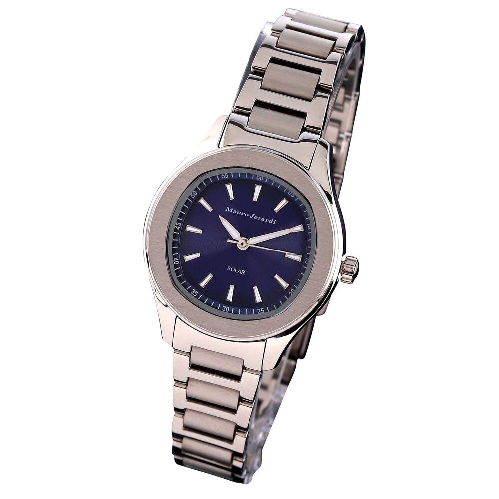 マウロジェラルディ 腕時計 レディース ウォッチ Mauro Jerardi ソーラー ネイビー文字