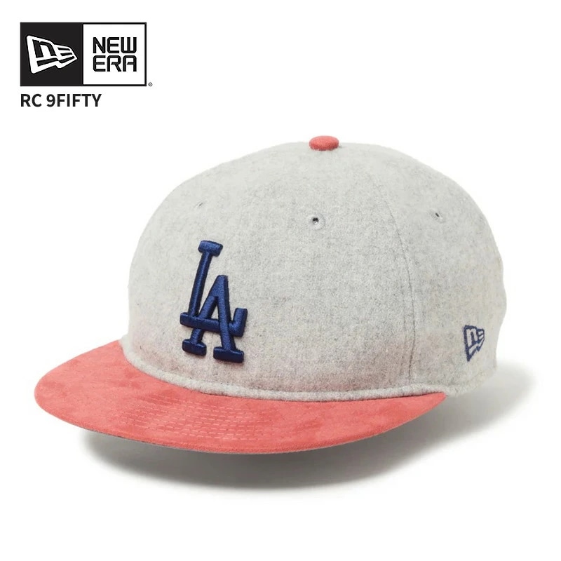 ニューエラ ユニセックス ローキャップ NEW ERA RC 9FIFTY ドジャース ライトグレー ピンクスウェードバイザー 帽子 CAP 14667632