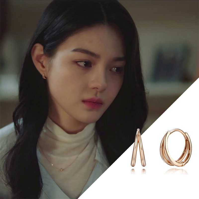 [韓国芸能人着用韓国人気製品]14k スリーブ ワンタッチ リングピアス/韓国ファッション/韓国ファッションスタイル/韓国ストリートファッション/SNSで人気/韓国の人気ブランド