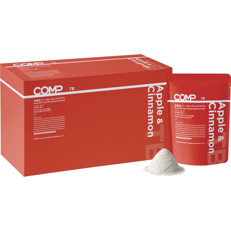 Powder TB Apple＆Cinnamon v.1.0 95g (1箱 12袋入) バランス栄養食 トータルバランスドモデル 完全食