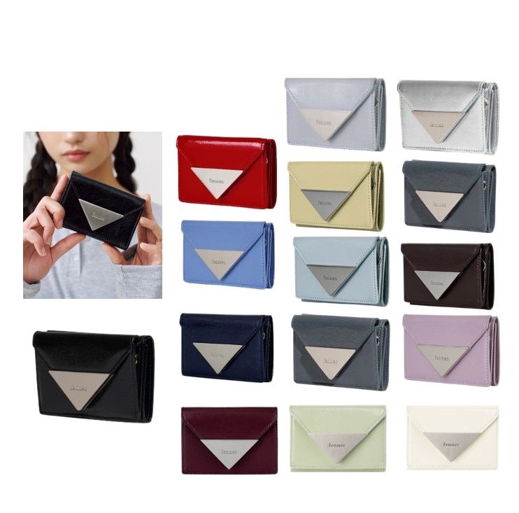 CRINKLE TRIANGLE TRIPLE WALLET