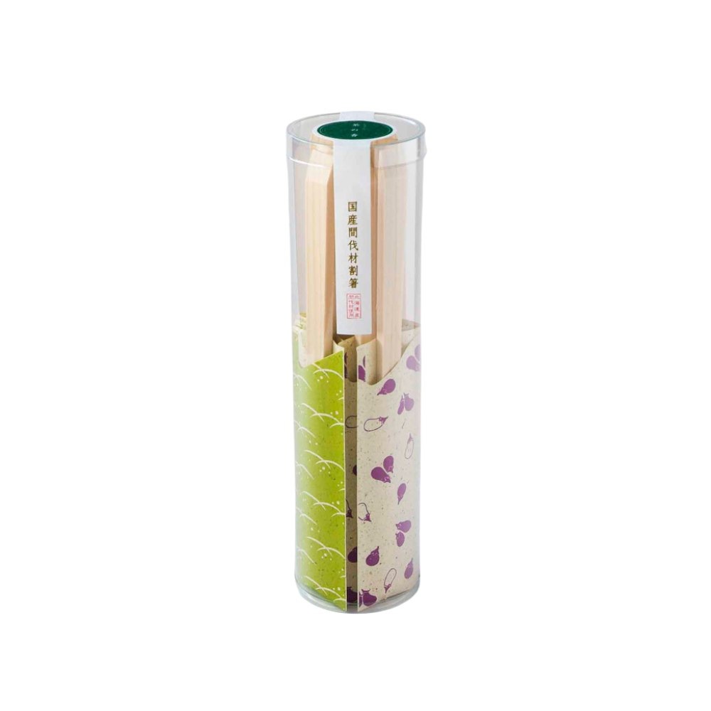 溝端紙工印刷　筒入り割箸　茶の香　12膳×20個（240膳）【メーカー直送・代引き不可・時間指定不可・沖縄離島不可】