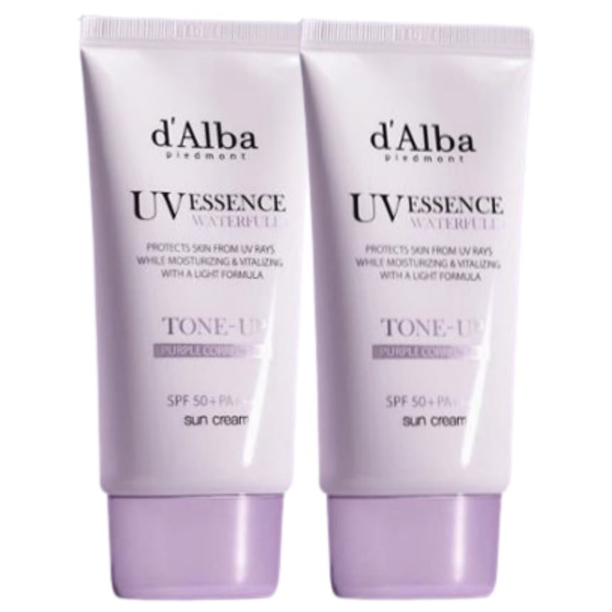 【プレミアムUVケア】日焼け止め 50ml+50ml /ウォータープル トーンアップ 日焼け止め 50ml*2set ( Purple)
