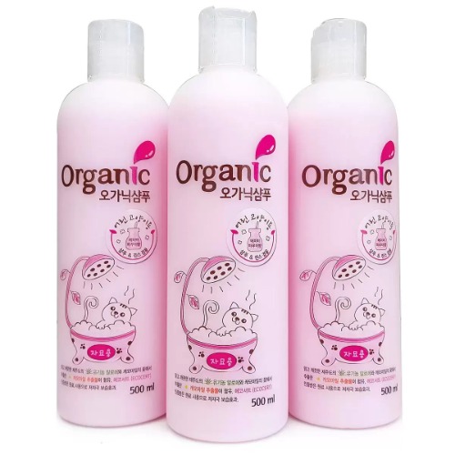 オーガニック猫シャンプー 子猫用 500ml x 3筒 ペット苗 苗 低刺激保湿効果 シャンプー風呂