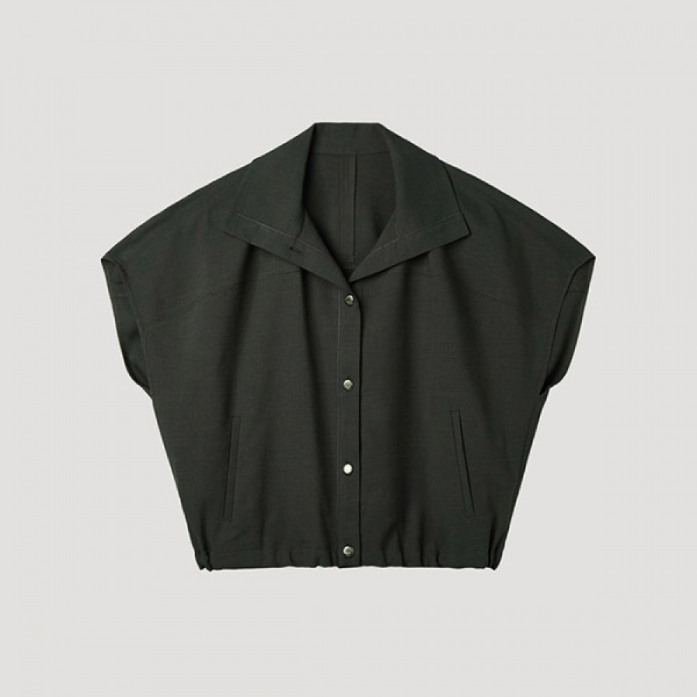 [シューズミス] ワイドカラースリーブレスジャケット_SWWJKP22170_CH