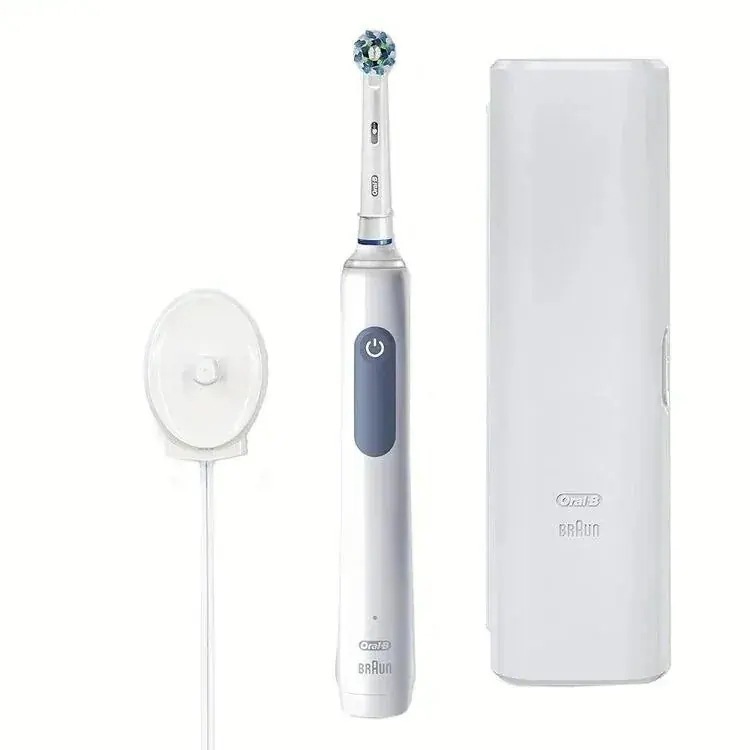 電動歯ブラシ BRAUN OralB 丸形 回転 Pro2 ブルー デンタル フロス セット ホワイト D5055133XBL-FL ブラウン　メガ割
