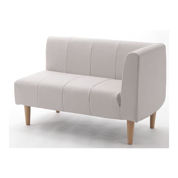 ダイニングソファー 左肘タイプ グレー PVC 日本製