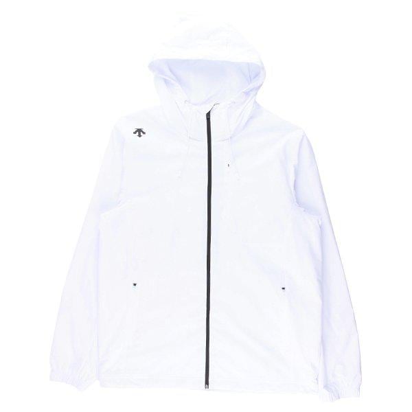 デサント アクティブ ベーシック 裏地付きフード付きウインドブレーカージャケット SQ123XJK11 WHT