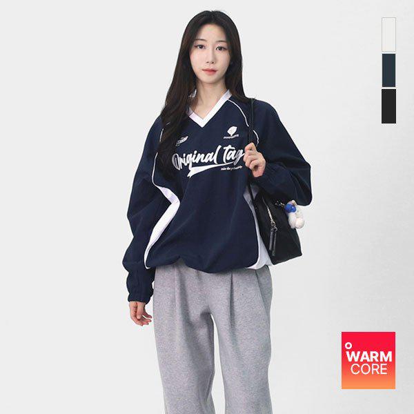 男女兼用 裏起毛 ラグビーTシャツ スウェットシャツ スポーティ Vネック トレーナー STAG001