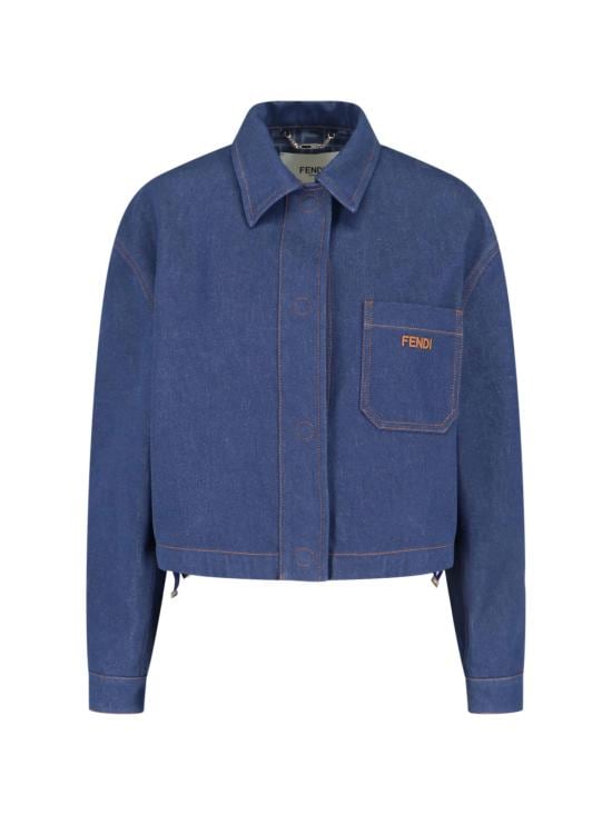 FENDI Women Jackets FLF856 AOHS F0QB0 Blue