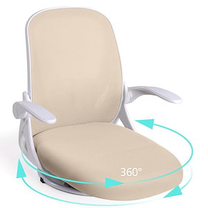 MAZOT 座椅子 回転座椅子 360度回転 人間工学 疲れない デスクチェア 疲れない 通気性 椅子 メッシュ 肘掛け付き 高齢者 立ち上がりやすい 人間工学 姿勢矯正 在宅ワーク 腰痛対策 こたつ