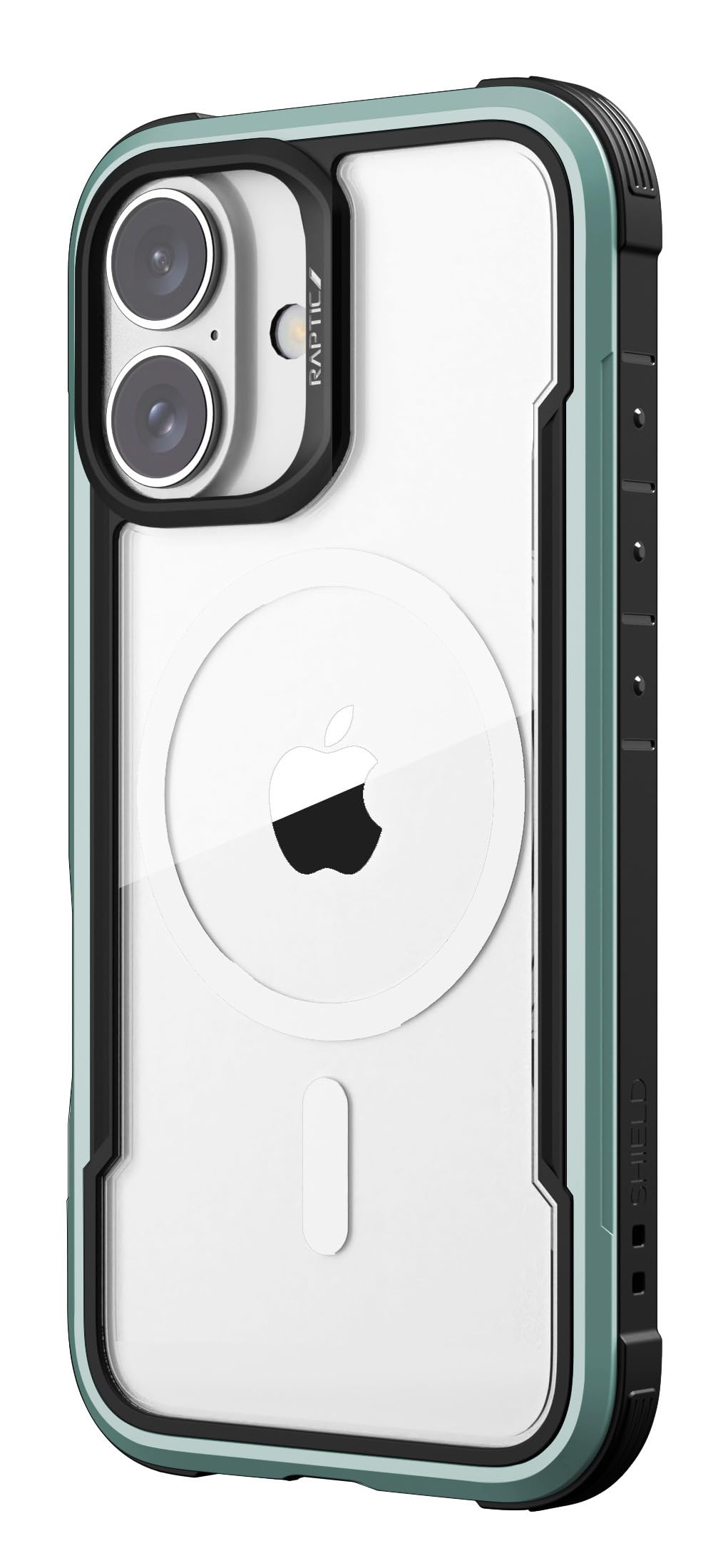 【RAPTIC】 iPhone 16 対応 ケース クリア MagSafe 対応 耐衝撃 米軍 MIL規格 スマホケース アルミ フレーム マグセーフ スマホカバー [ iPhone16 アイフォン