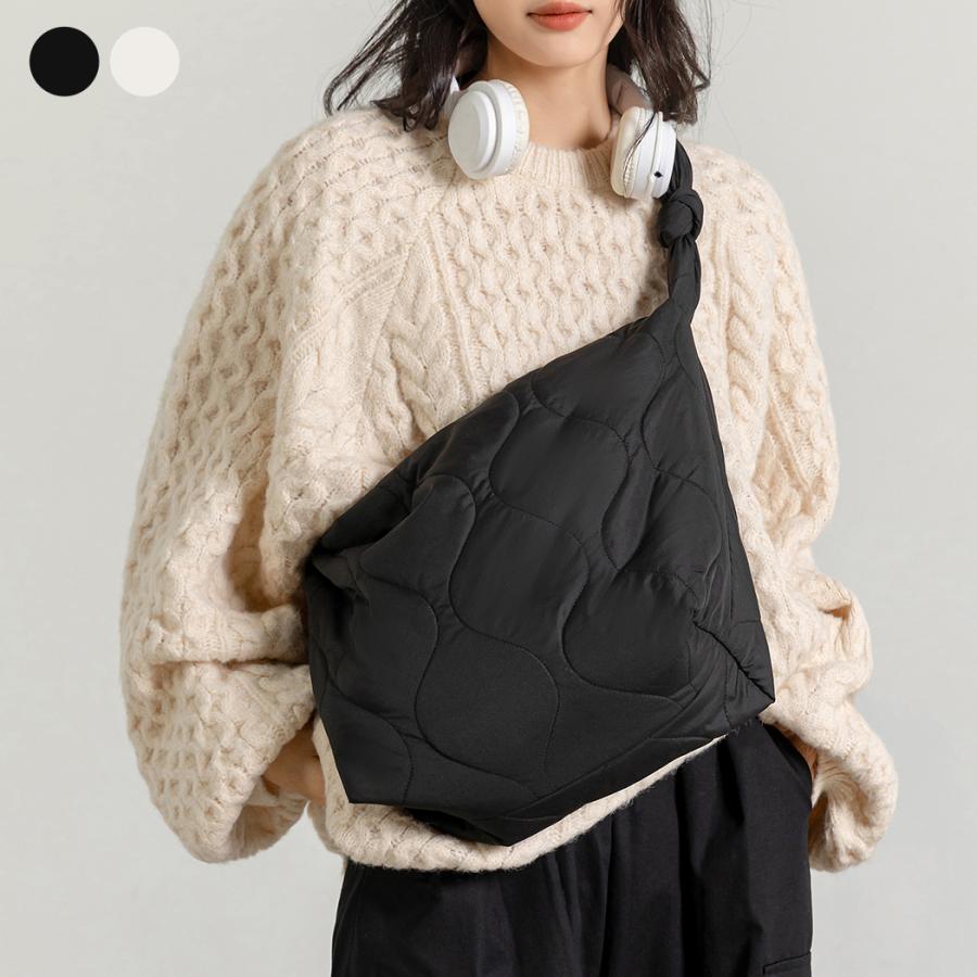 キルティング トートバッグ ショルダーバッグ ボディバッグ 大容量 レディース 鞄 かばん カバン 肩掛け 斜め掛け たすき掛け 黒 白