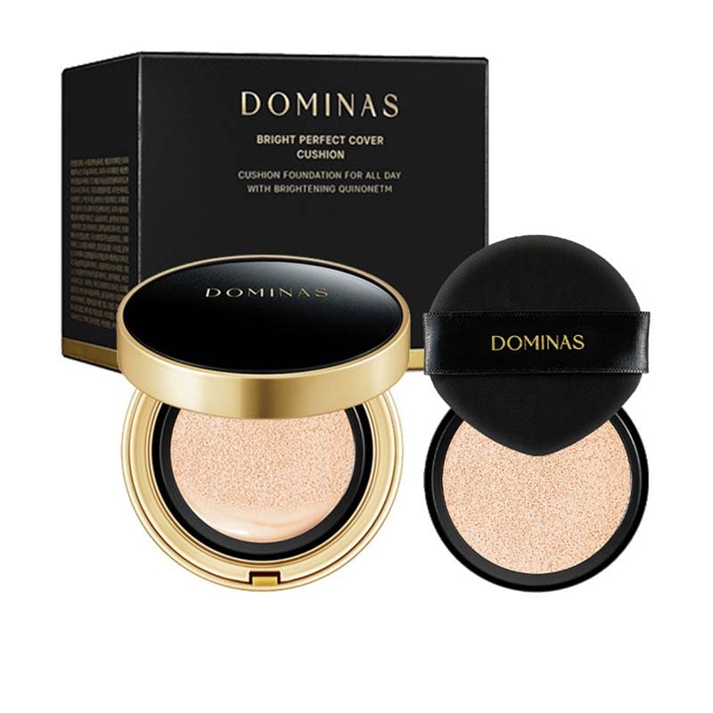 韓国コスメDOMINAS パーフェクトカバークッション21号 本品15g +詰替15g·21号 ライトベージュクッションファンデーション