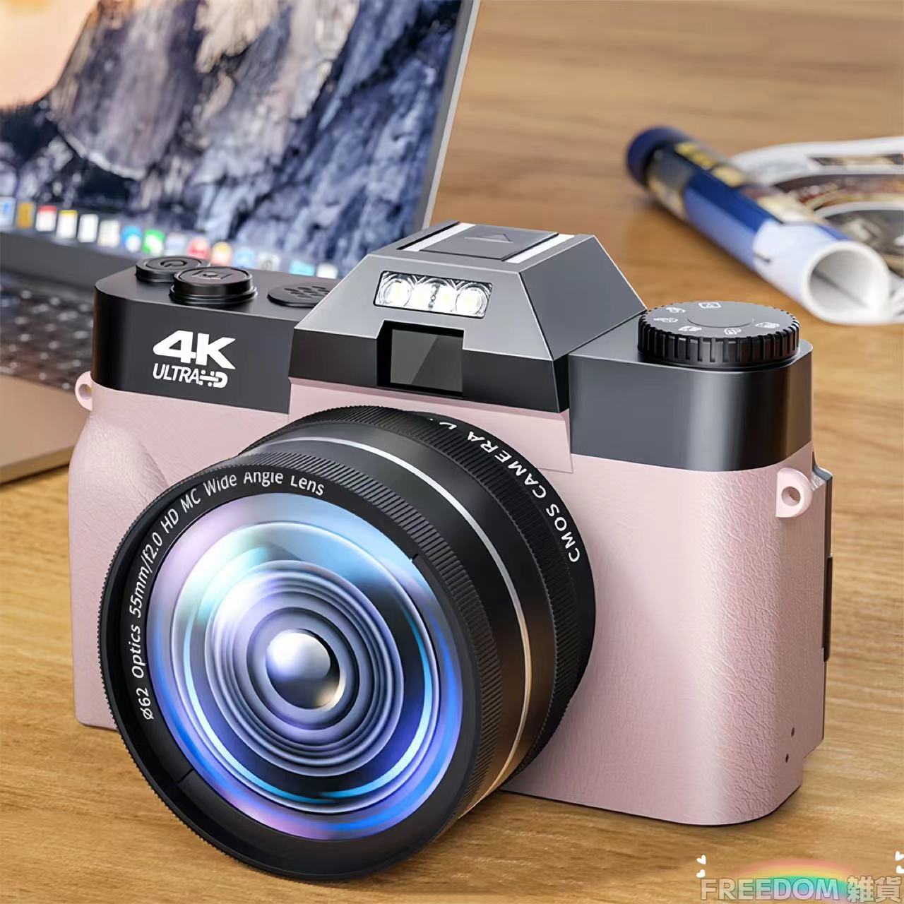 【2025新作】デジタルカメラ デジカメ 4K 4800万画素 ミラーレス一眼 ビデオカメラ 軽量 一眼レフ wifi機能 3.0インチ HD大画面 オートフォーカス 180反転 防塵 耐衝撃