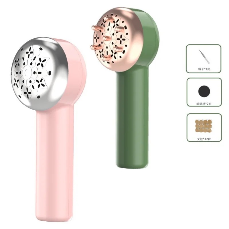 よもぎ蒸し美顔器セットファイスケアリフトアップお灸ヘッドマッサージ器スクレーパーマッサージ一体機家庭用ヘンデイかっさマッサージャー棒温灸器ボックス煙のでない腹部マッサージ機肩こり腰背中足