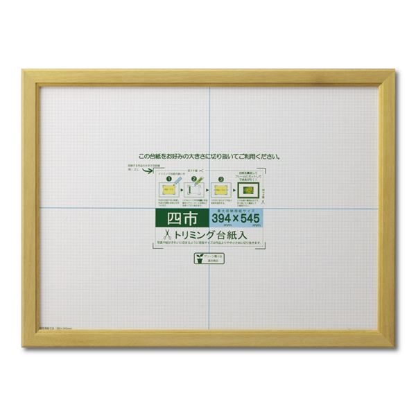 賞状額 絵画額 ポスター額 コピー用紙 トリミング用紙付き SP 四市 収納寸法：394×545mm ナチュラル 額 額縁 フレーム