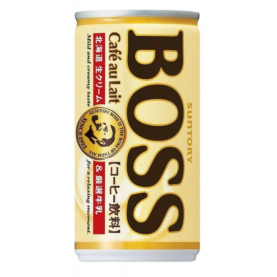 【送料無料】サントリー BOSSボス カフェオレ 185ml2ケース