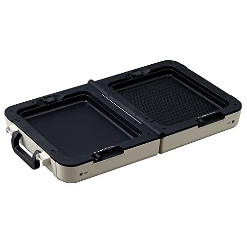 アイリスオーヤマ ホットプレート 両面ホットプレート ワイド 平面プレート たこ焼きプレート 焼き肉プレート 3枚 蓋付き 折り畳み 同時調理 丸洗い可 保証付き コンパクト収納 アイボリー