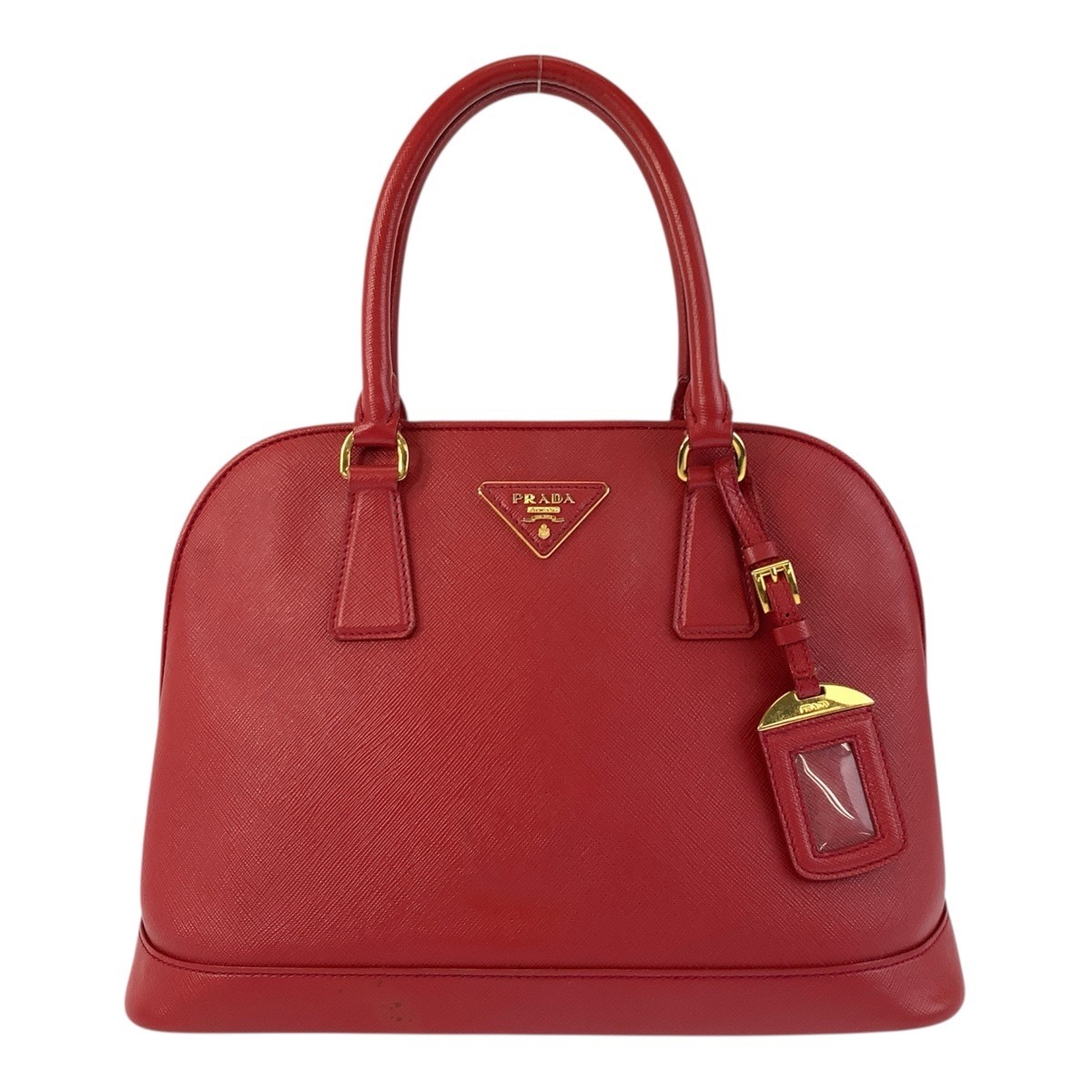 サフィアーノ レッド ゴールド金具 レザー ハンドバッグ レディース 502704