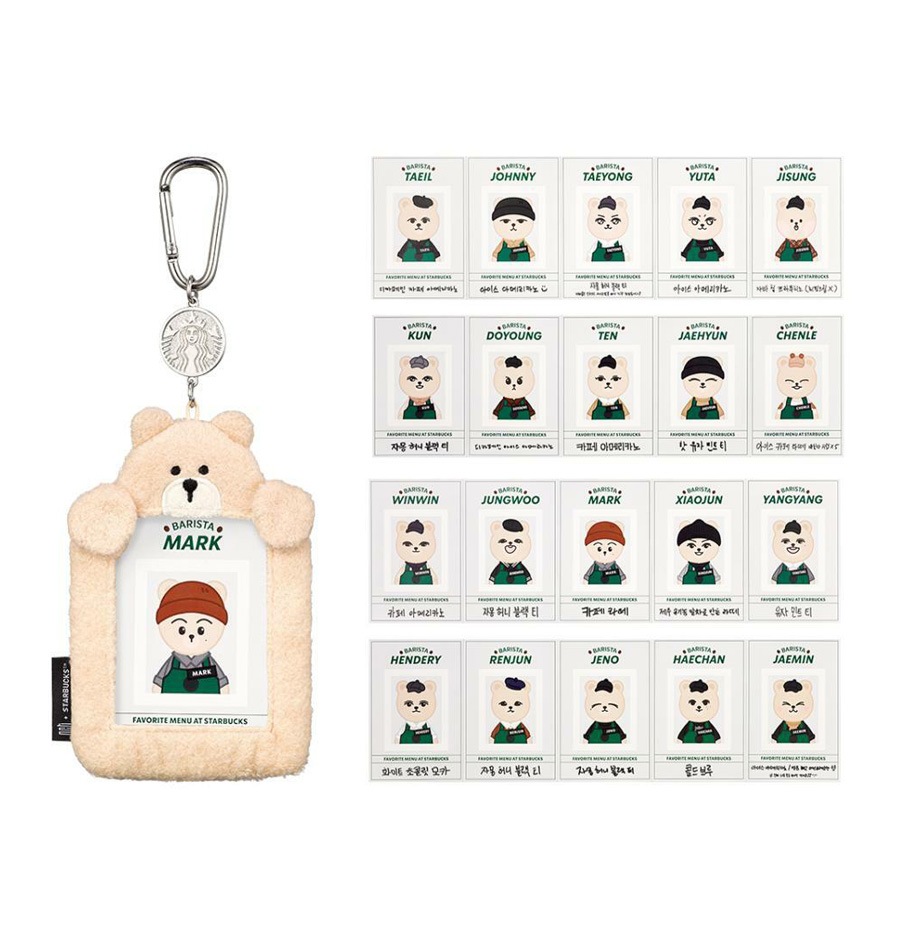 NCT フォトカード ホルダー キーリング + リムーバブルステッカー セット (20P) 韓国スターバ グッズ