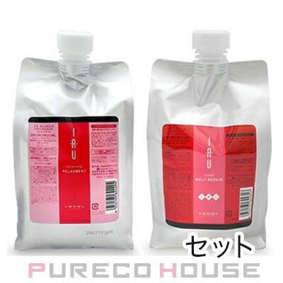 ルベル イオ (IAU) クレンジング リラックスメント (シャンプー) (レフィル) 1000ml + クリーム メルトリペア (ヘアトリートメント) (レフィル) 1000ml 【セット】
