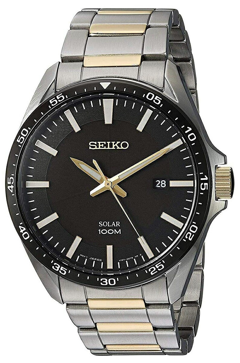 [10年保証] [生産終了 希少人気海外モデル] SEIKO SEIKO sne485p1 [セイコーインポート] セイコー ソーラー クオーツ 100m防水