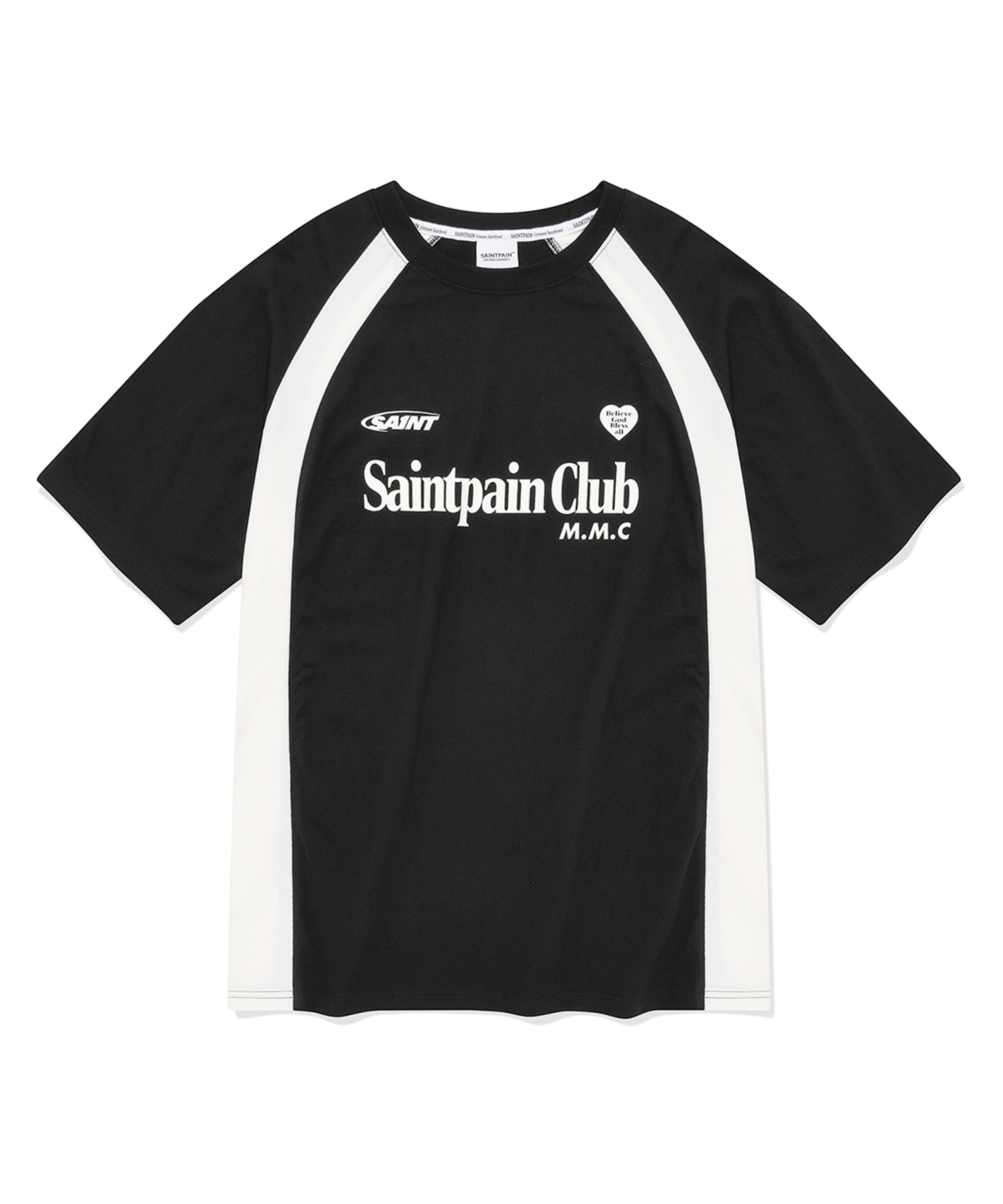 SP Heart Logo Emblem Line T-Shirt - Black