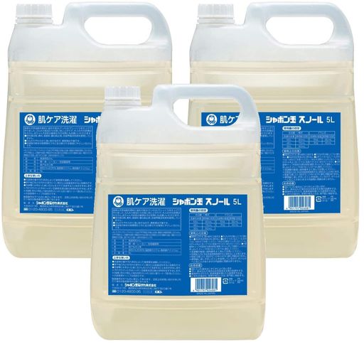 シャボン玉石けん 【まとめ買い】 シャボン玉 無添加石けん 衣料用液体洗剤 スノール 5L アトピー協会推薦品 柔軟剤不要×3個 【大容量】