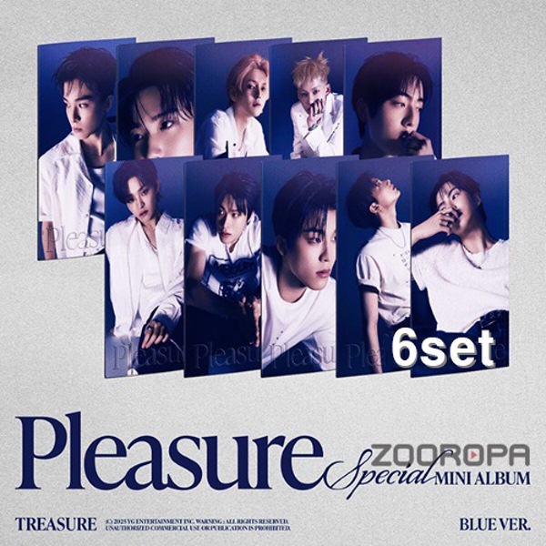 [6종세트] TREASURE 트레저 PLEASURE SPECIAL MINI ALBUM BLUE VER.