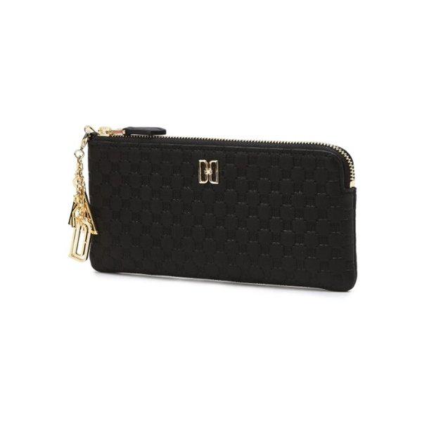 AK水原店 ハンドバッグ ブラック DDロゴパターン スリム ファスナー長財布 DCWA5F518