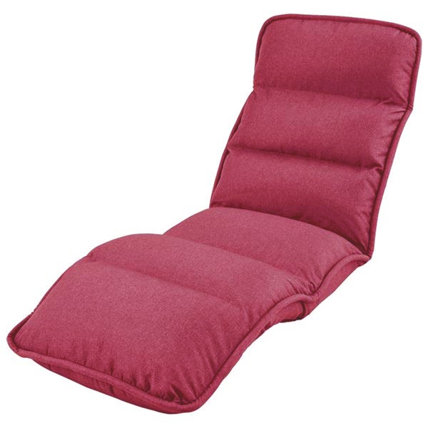 激安直営店 座椅子/フロアチェア 低反発 【スリムタイプ ス リクライニング 折りたたみ 約幅55cm ピンク】 座椅子
