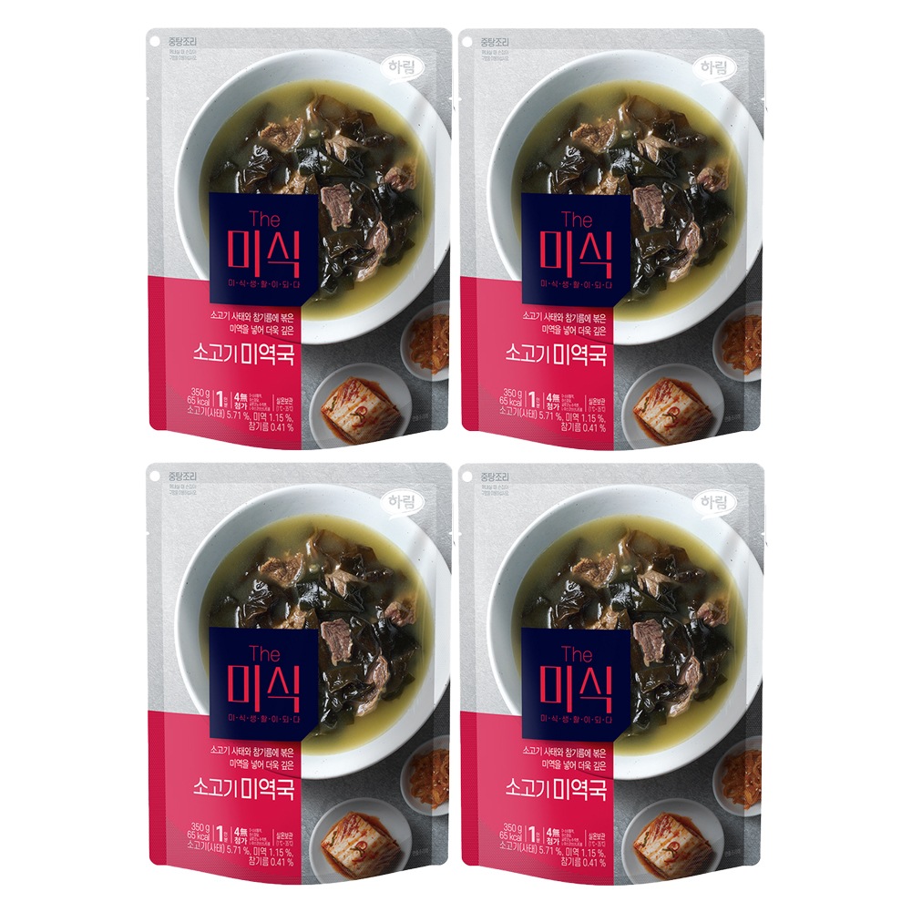 THE ミー式 おいしい 手軽式 韓国 牛肉入りワカメスープ 350g X 4個