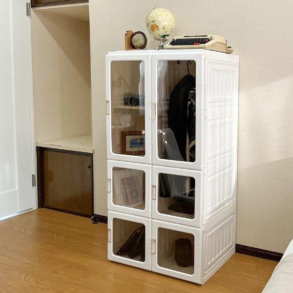 2列＞モリリンインテリア 工具不要！ 折りたたみ式 マイワードローブ