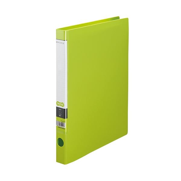 (まとめ) TANOSEE OリングファイルA4タテ 2穴 150枚収容 背幅32mm ライトグリーン 1冊 (×50セット)