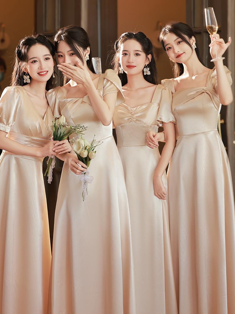 韓国かわいいワンピースドレスパーティードレス結婚式 お呼ばれロングドレス
