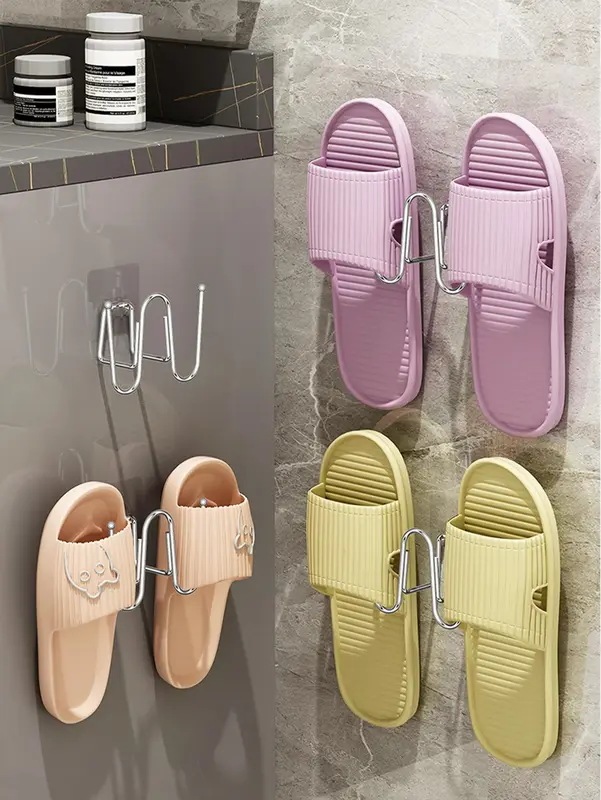 WORTHBUY Stains Steel Shoes Rack Wall ed Shoes Holder Hanger Slipper Storage Rack Shelf Sho