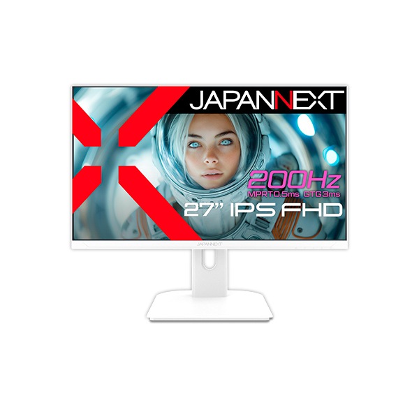 JAPANNEXT JN-IPS27G200F-W ゲーミング液晶ディスプレイ 27型 / 1920×1080 / HDMI×2 DP×1 / ホワイト / スピーカー有 / 2年保証