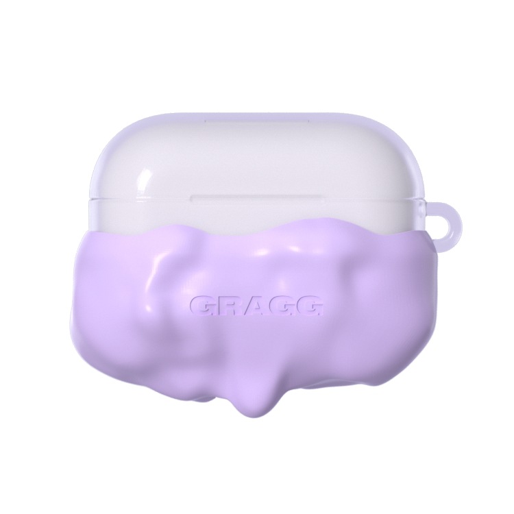 【GRAGG】 DOUBLE LAYERS CASE - LIGHT PURPLE イヤホンケース 正規品
