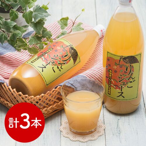 岐阜 「JAひだ」 飛騨産りんごジュース 1L×3