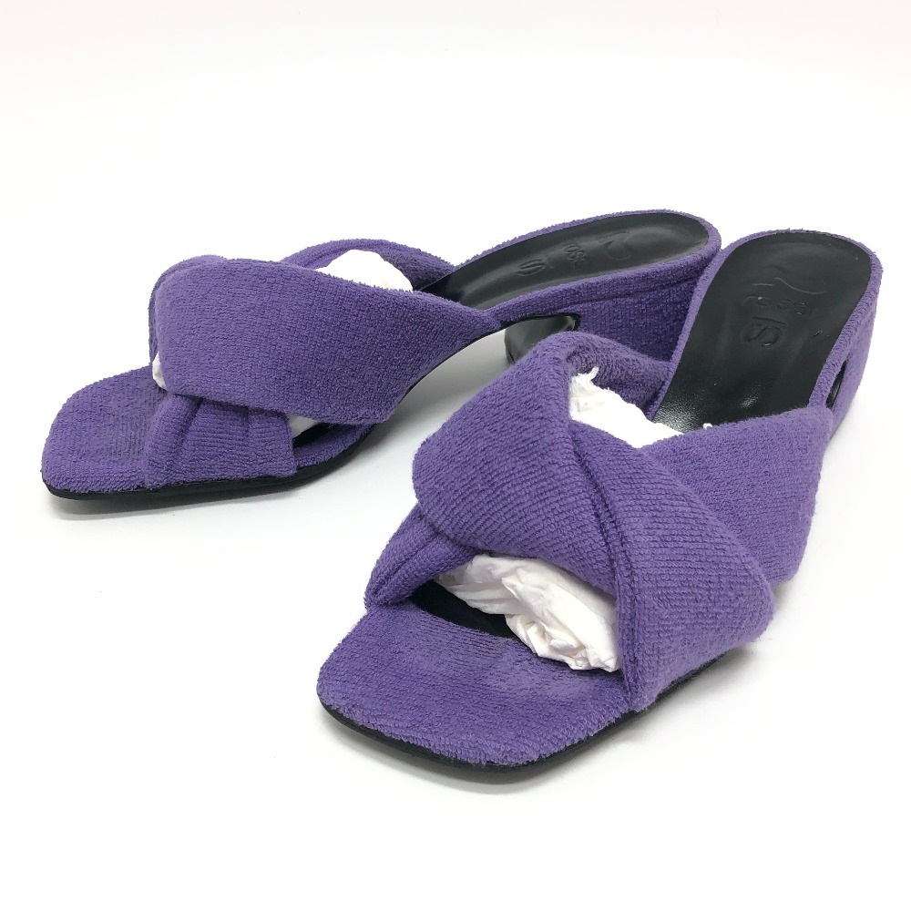 Sergio Rossi セルジオロッシ サンダル Ｂ08530 ダブルクロスオーバーバンド SI rossi サンダル パイル パープル