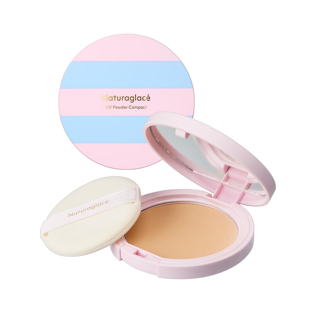 ナチュラグラッセ ＵＶパウダー コンパクトN S 2025 デザイン SPF50+ PA++++ 日焼け止め 石けんオフ 植物性スキンケア成分 オーガニック パフ付き
