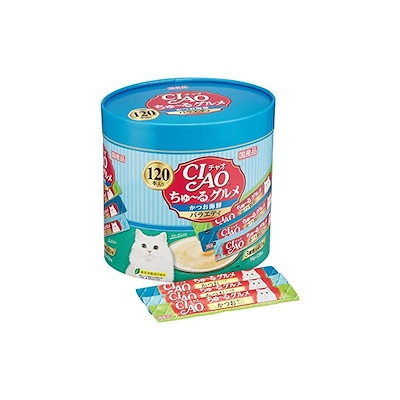 他サイト： CIAO ちゅるグルメかつお海鮮バラエティ 14g×120本 チュールカツオカイセンバラエティ14X120の商品画像